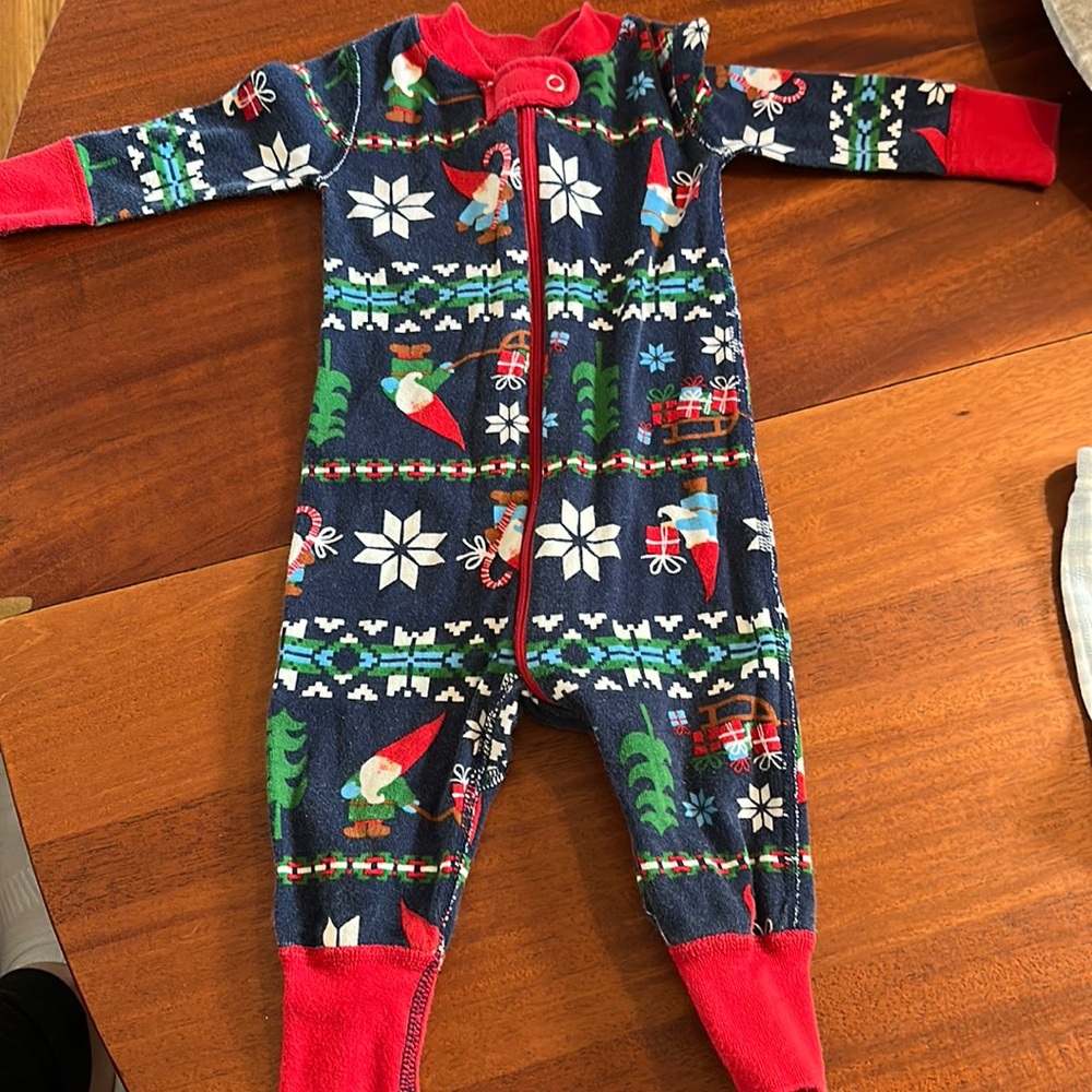 Like new condition Hanna Anderson Christmas zippy